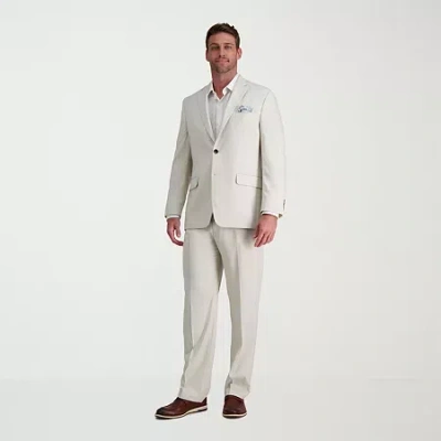 Haggar Jmh Premium Stretch Mens Classic Fit Pleated Front Suit Pant In White