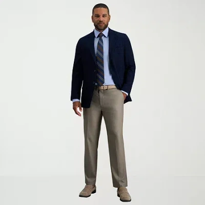 Haggar Jmh Premium Stretch Mens Slim Fit Dress Flat Front Pant In Neutral