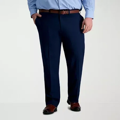 Haggar Jmh Tailored Mens Big And Tall Stretch Fabric Modern Fit Flat Front Suit Pant In Blue