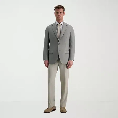 Haggar Jmh Tailored Prince Of Wales Mens Plaid Modern Fit Sport Coat In Gray