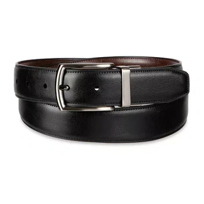 Haggar Leather 32mm Dress Mens Belt In Black