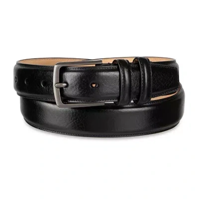 Haggar Leather 32mm Dress Mens Belt In Black