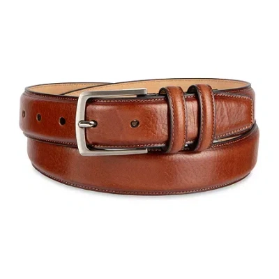 Haggar Leather 32mm Dress Mens Belt In Brown