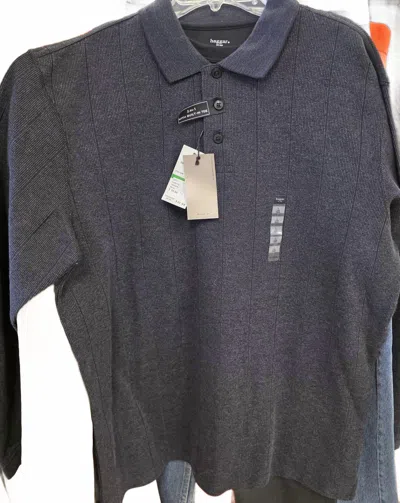 Haggar Men's 2-in-1 Sweater With Built In Tee In Coal Marl In Gray