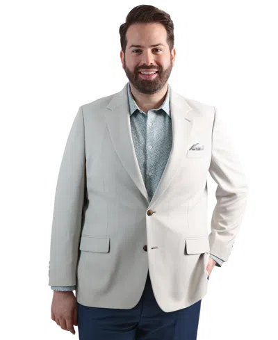 Haggar Men's Big & Tall Active Series Classic Blazer In Neutral