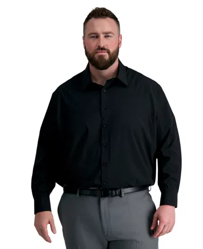 Haggar Men's Big & Tall Classic-fit Dress Shirt In Black
