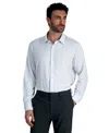 Haggar Men's Classic-fit Smart Wash Dress Shirt In Blue Graph Check
