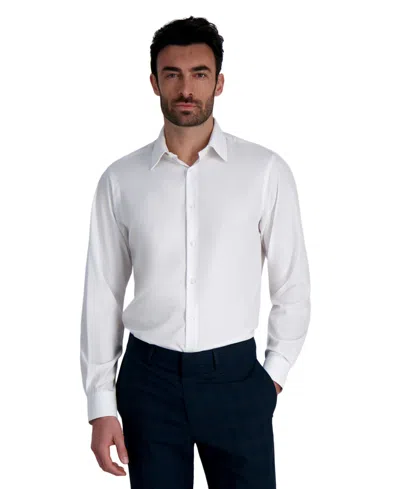 Haggar Men's Classic-fit Smart Wash Dress Shirt In White Solid