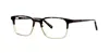 Haggar Men's H286 Rectangle Eyeglasses In Tort/ Grey In Black