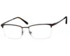 Haggar Men's H287 Rectangle Eyeglasses In Mt. Chocolate In Brown