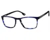 Haggar Men's H288 Square Eyeglasses In Mt. Navy In Black