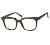 Haggar Men's H290 Square Eyeglasses In Chocolate In Brown