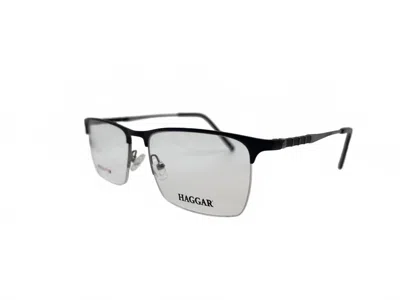 Haggar Men's H291 Rectangle Eyeglasses In Matte Black In Gray