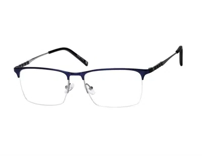 Haggar Men's H291 Rectangle Eyeglasses In Navy In Black