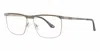 Haggar Men's H295 Square Eyeglasses In Charcoal/gold In Brown