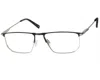 Haggar Men's H298 Rectangle Eyeglasses In Black/silver In Black