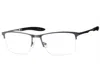 Haggar Men's Hac119 Rectangle Eyeglasses In Mt In Black