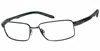 Haggar Men's Hft542 Rectang;e Eyeglasses In Mt. In Black