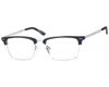 Haggar Men's Hft544 Square Eyeglasses In Mt Navy In Metallic