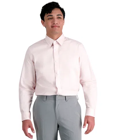 Haggar Men's Premium Comfort Slim Fit Dress Shirt In Pink Solid