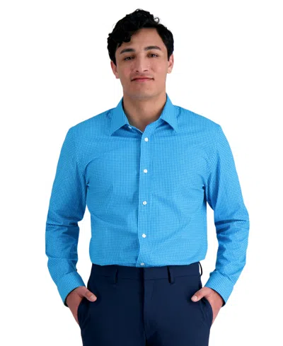 Haggar Men's Premium Comfort Slim Fit Dress Shirt In Turquoise