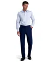 Haggar Cool Right Performance Flex Classic Fit Flat Front Pant In Blue
