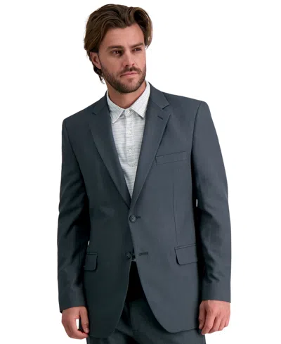 Haggar Men's Travel Performance Suit Separates Notch Lapel Jacket In Gray