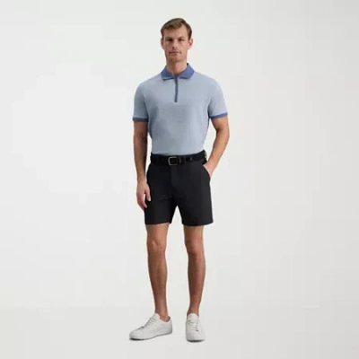 Haggar Mens 7" Moisture Wicking 1 Pair Hybrid Short In Black