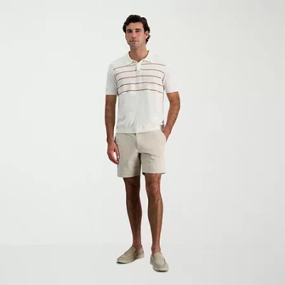 Haggar Mens 7" Stretch Fabric 1 Pair Chino Short In Neutral
