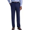 Haggar Cool Right Performance Flex Classic Fit Flat Front Pant In Blue