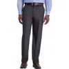 Haggar Men's Iron Free Premium Khaki Classic-fit Flat-front Pant In Grey