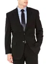 Haggar Mens Two-button Blazer Suit Jacket In Black