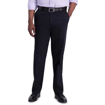Haggar Mens Wrinkle Resistant Twill Khaki Pants In Blue