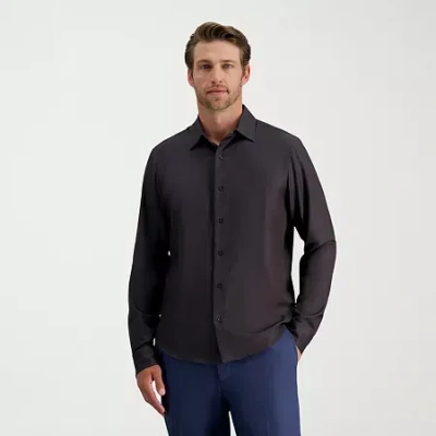 Haggar Performance Mens Long Sleeve Slim Fit Button-down Shirt In Multi