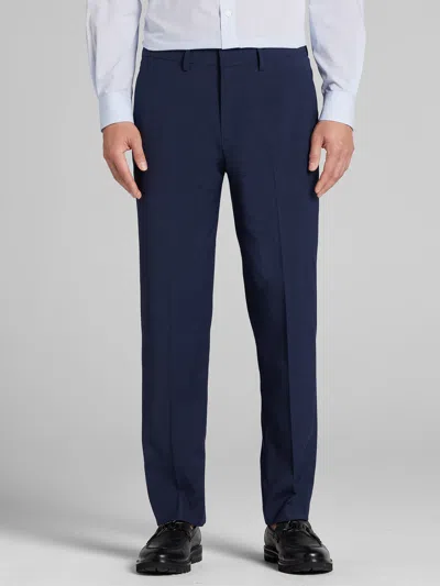 Haggar Premier Modern Fit Check Suit Pants In Blue
