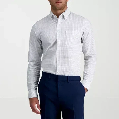 Haggar Premium Comfort Mens Slim Fit Easy Care Long Sleeve Dress Shirt In White