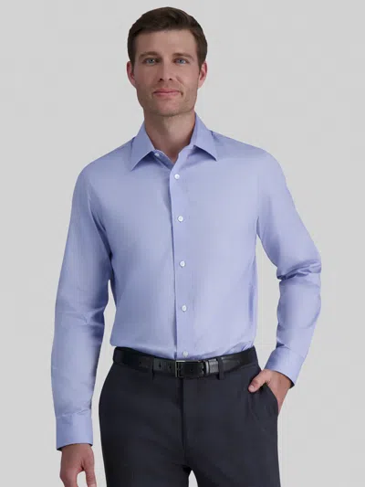 Haggar Premium Comfort Slim Fit Solid Color Dress Shirt In Blue