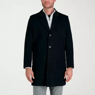 Haggar Premium Mens Lightweight Topcoat Coat In Black