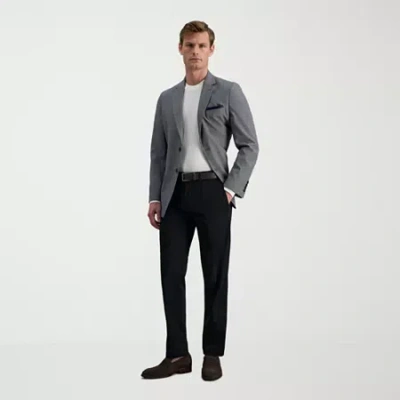 Haggar Premium No Iron Khaki Mens Comfort Waistband Slim Fit Flat Front Pant In Black