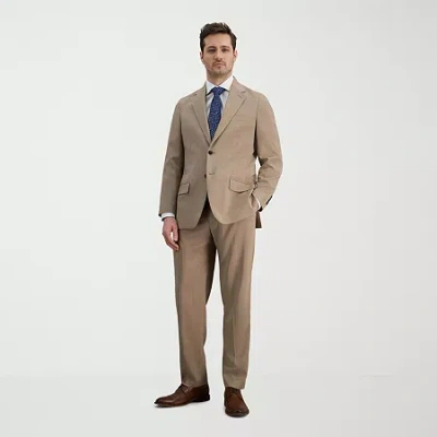 Haggar Smart Wash Mens Plaid Stretch Fabric Classic Fit Flat Front Suit Pant In Green