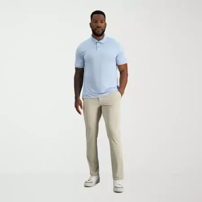 Haggar Sport Mens Athletic Fit Flat Front Pant In Gray