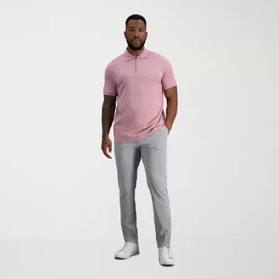 Haggar Sport Mens Straight Fit Flat Front Pant In Gray