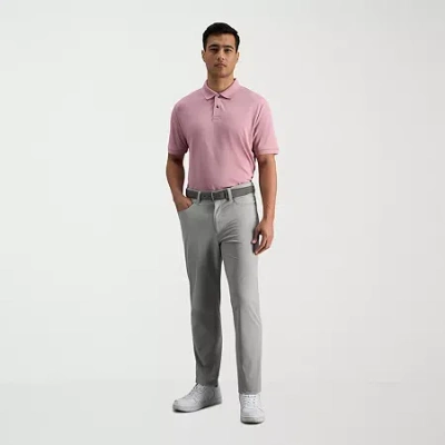Haggar Sport Travel Performance 5 Pocket Mens Straight Fit Flat Front Pant In Gray