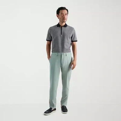 Haggar Sport Travel Performance Mens Comfort Waistband Straight Fit Flat Front Pant In Multi