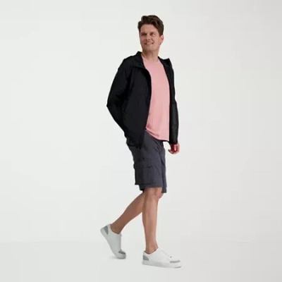 Haggar Stretch Comfort Cargo Stretch Tech Mens 10" Stretch Fabric Cargo Short In Black