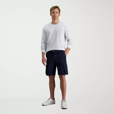 Haggar Stretch Comfort Cargo Stretch Tech Mens 10" Stretch Fabric Cargo Short In Blue