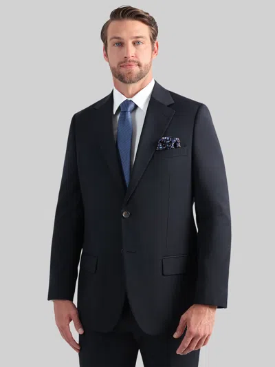 Haggar Tailored Fit Windowpane Premium Stretch Suit In Black