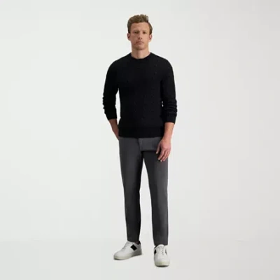 Haggar The Active Series City Flex 5 Pocket Cotton Traveler Mens Comfort Waistband Straight Fit Flat Front  In Gray