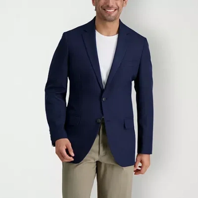 Haggar The Active Series Tailored Mens Stretch Fabric Modern Fit Sport Coat In Blue