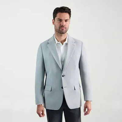 Haggar The Active Series Tailored Mens Stretch Fabric Modern Fit Sport Coat In Gray